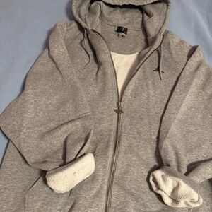 gray Air Jordan hoodie